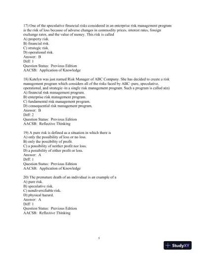 Test Bank for Principles Of Risk Management And Insurance, 14th Edition - Page 6 preview image