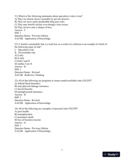 Test Bank for Principles Of Risk Management And Insurance, 14th Edition - Page 7 preview image