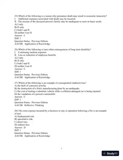 Test Bank for Principles Of Risk Management And Insurance, 14th Edition - Page 8 preview image