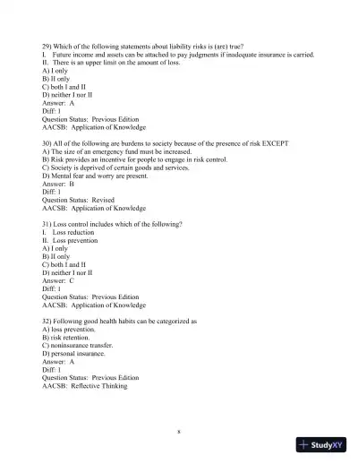 Test Bank for Principles Of Risk Management And Insurance, 14th Edition - Page 9 preview image