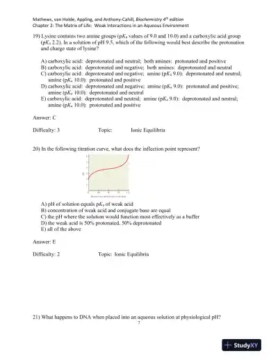 Biochemistry, 5th Edition Test Bank - Page 16 preview image