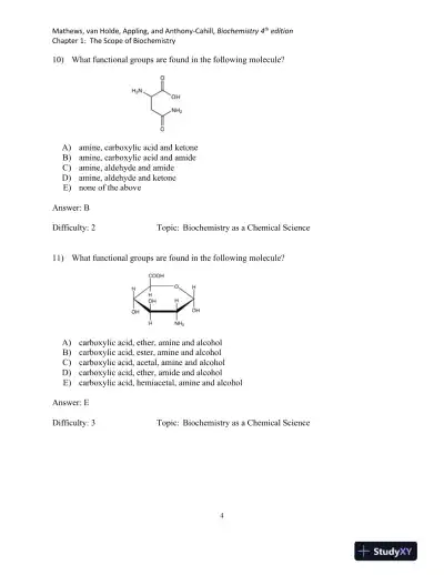 Biochemistry, 5th Edition Test Bank - Page 6 preview image