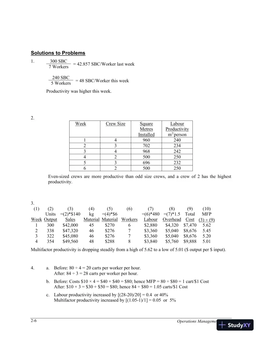 Operations Management, 5th Canadian Edition Solution Manual, page 15