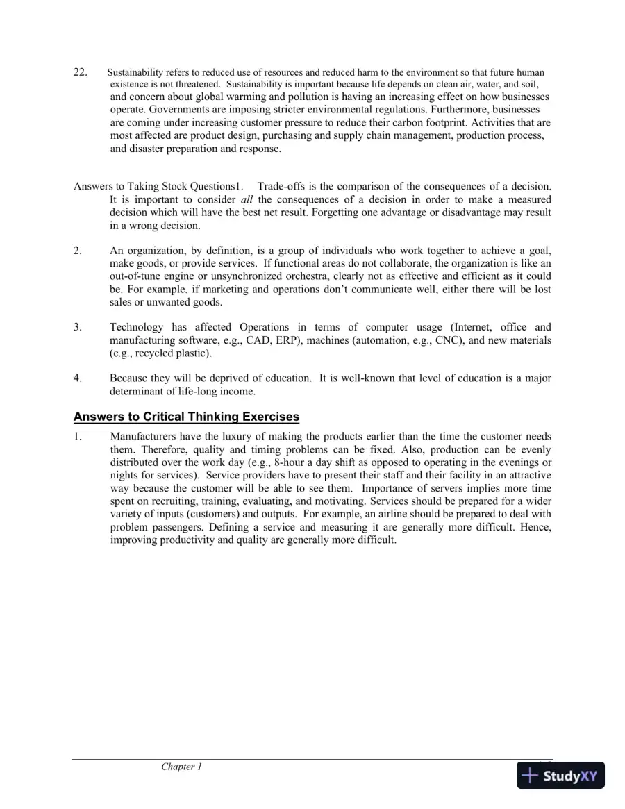 Operations Management, 5th Canadian Edition Solution Manual, page 6