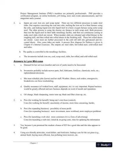 Operations Management, 5th Canadian Edition Solution Manual - Page 8 preview image