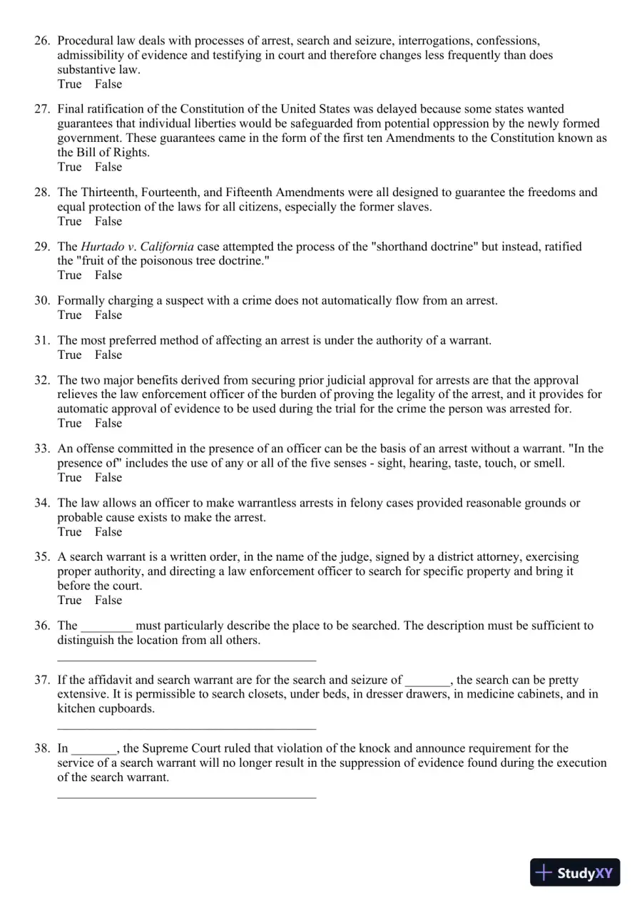 Criminal Investigation 9th Edition Test Bank, page 20