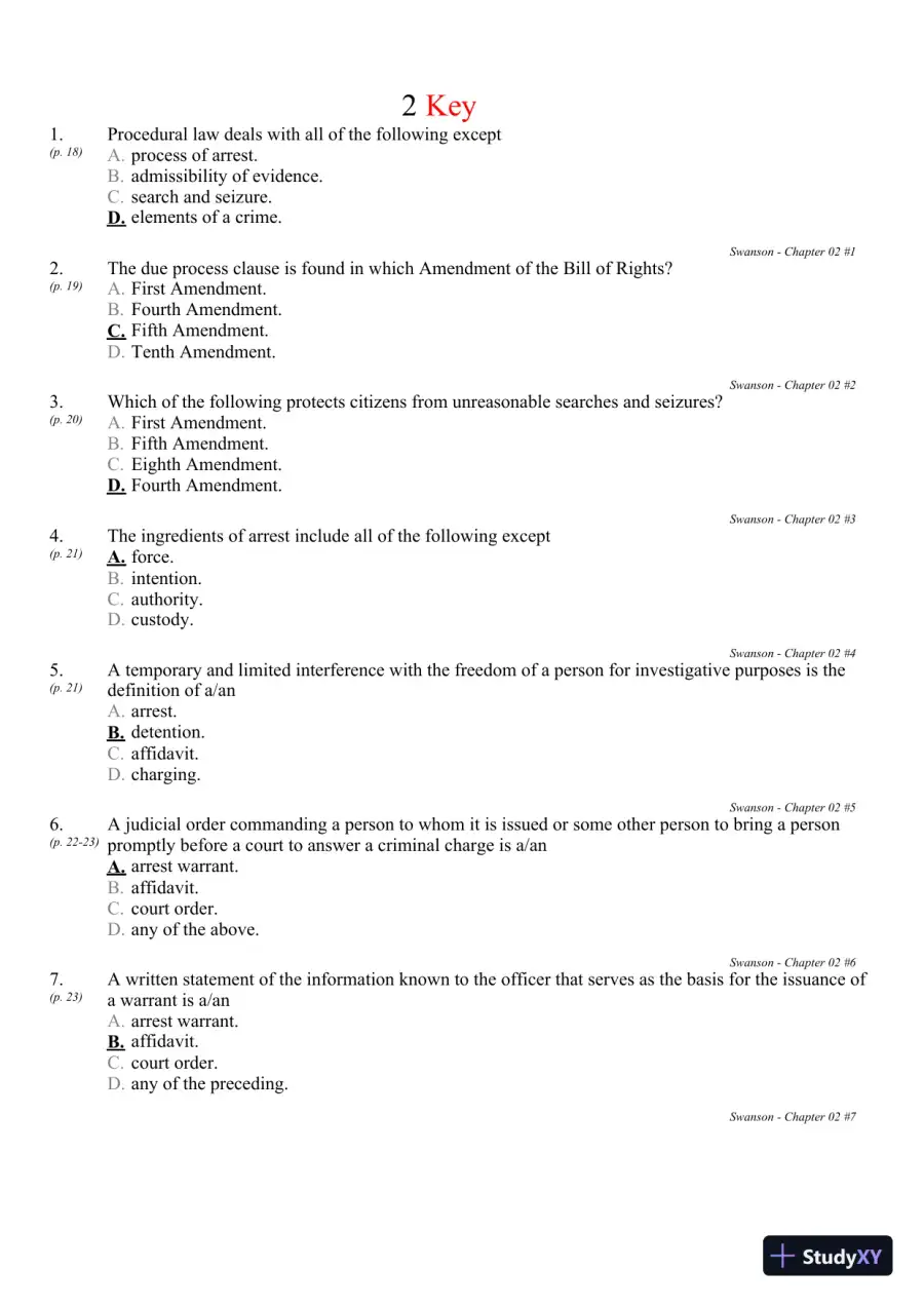 Criminal Investigation 9th Edition Test Bank, page 24