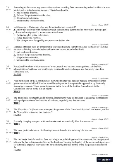 Criminal Investigation 9th Edition Test Bank - Page 27 preview image