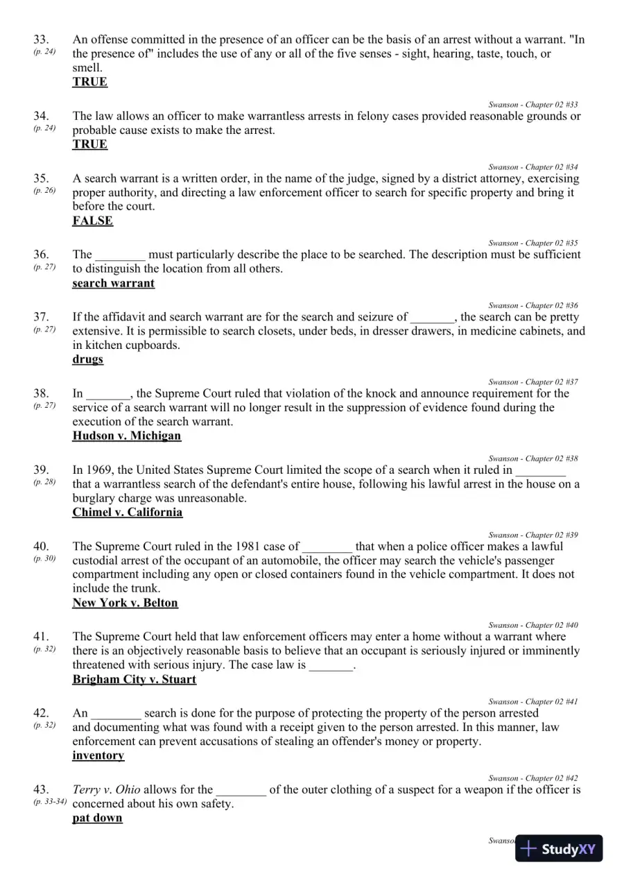 Criminal Investigation 9th Edition Test Bank, page 28