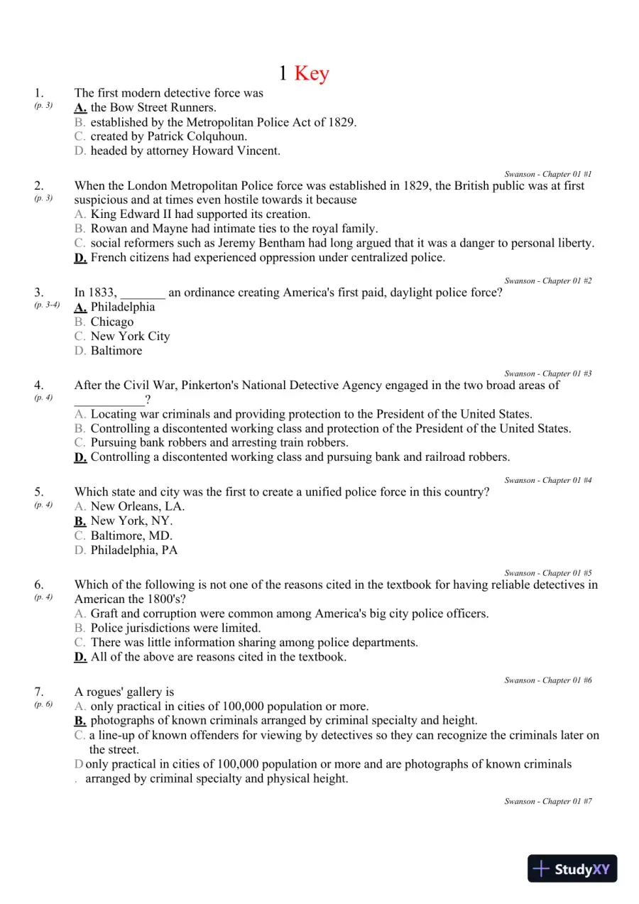 Criminal Investigation 9th Edition Test Bank, page 8
