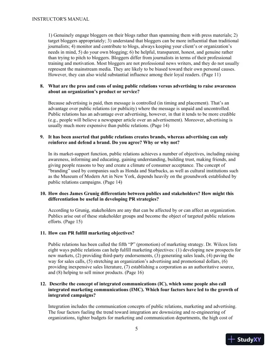 Revision Notes for THINK Public Relations, 2nd Edition, page 16