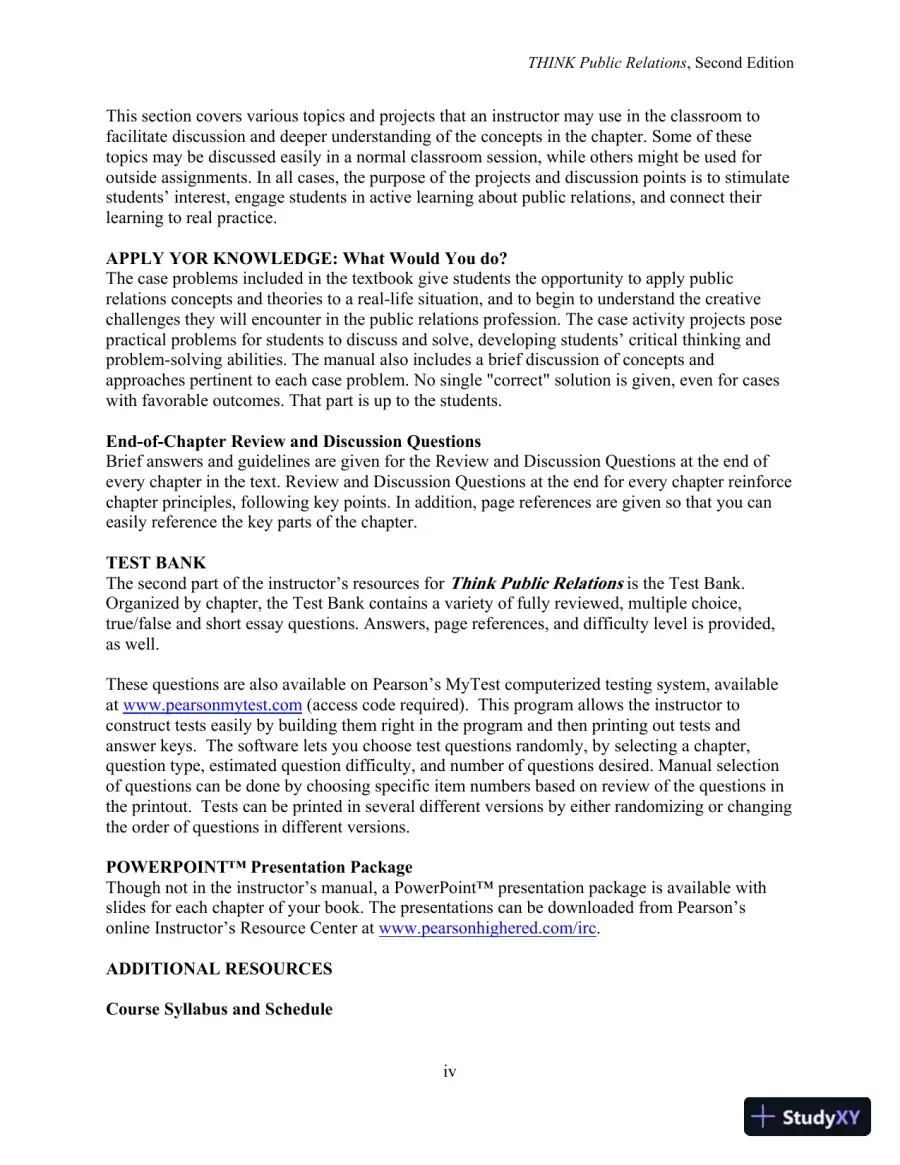Revision Notes for THINK Public Relations, 2nd Edition, page 5