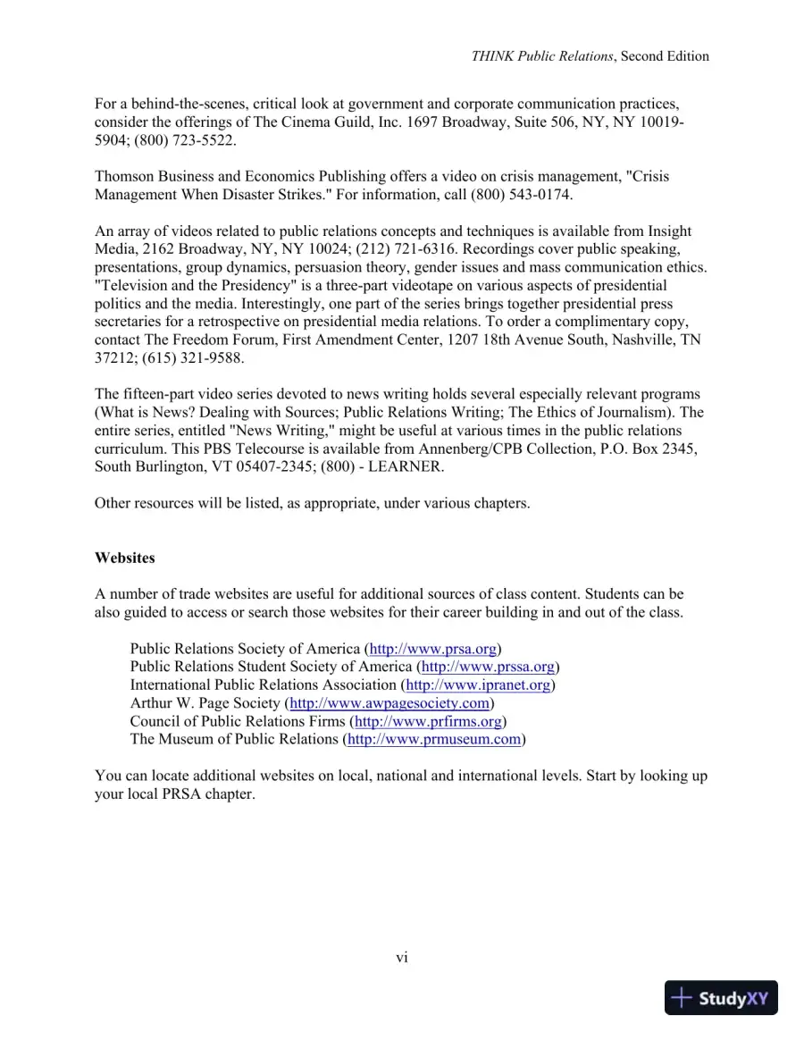 Revision Notes for THINK Public Relations, 2nd Edition, page 7