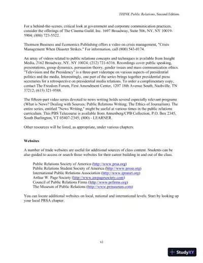 Revision Notes for THINK Public Relations, 2nd Edition - Page 7 preview image