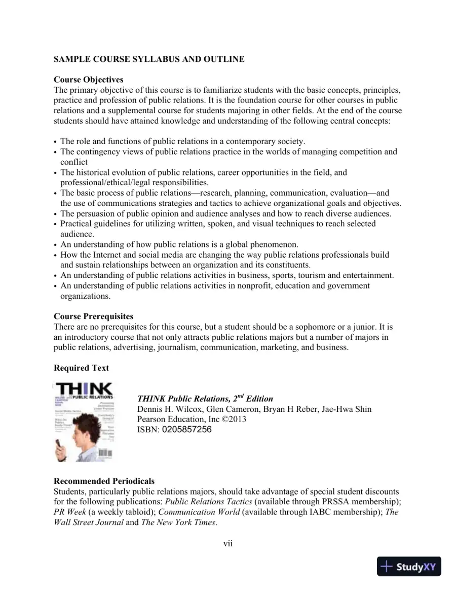Revision Notes for THINK Public Relations, 2nd Edition, page 8