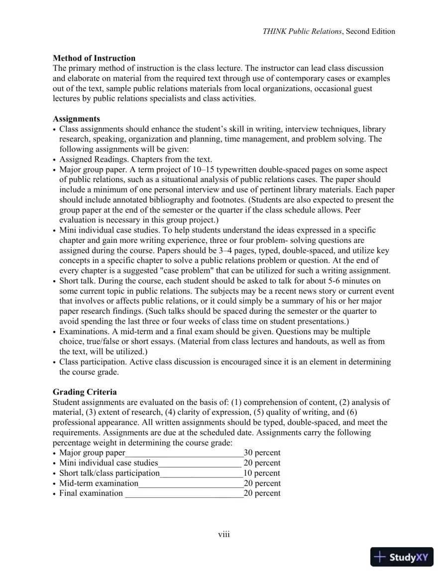Revision Notes for THINK Public Relations, 2nd Edition, page 9