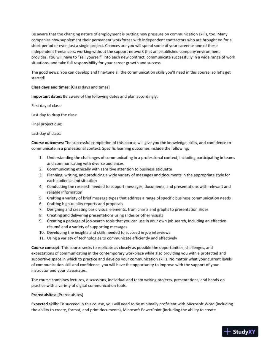 Lecture Notes for Business Communication Today, 15th Edition, page 3