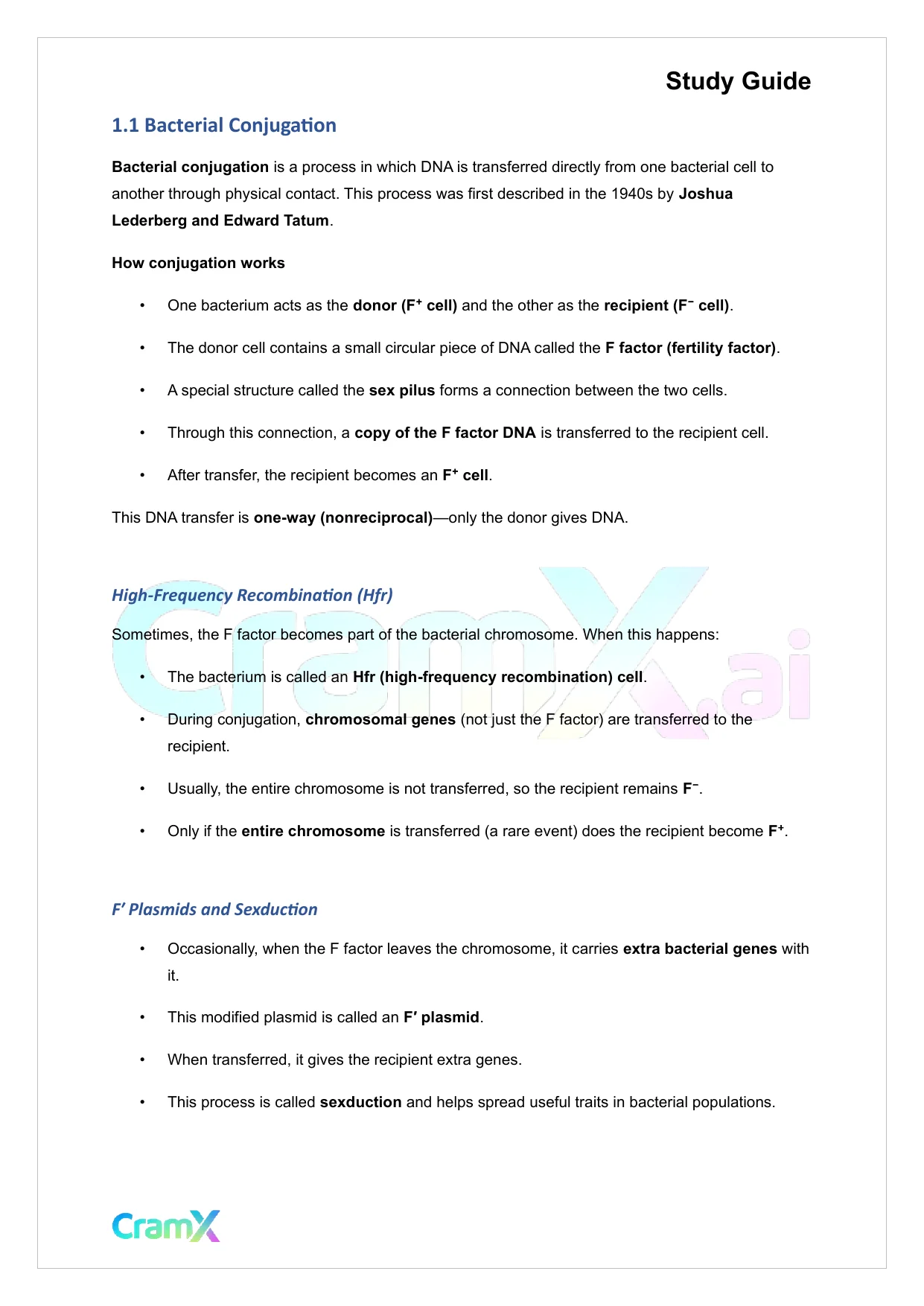 Microbiology - Microbial Genetics - Page 2 preview image
