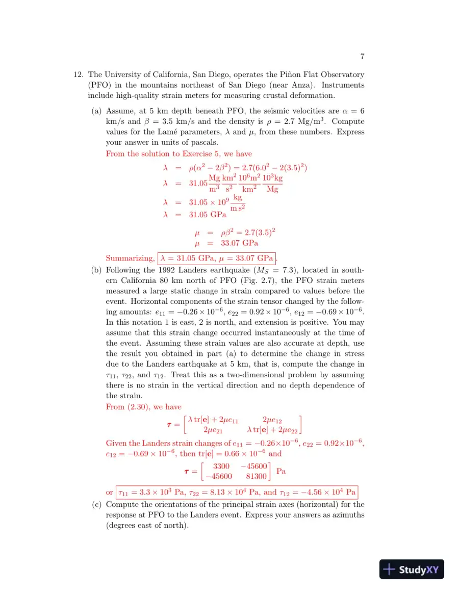 Solution Manual for Introduction to Seismology, 3rd Edition, page 11