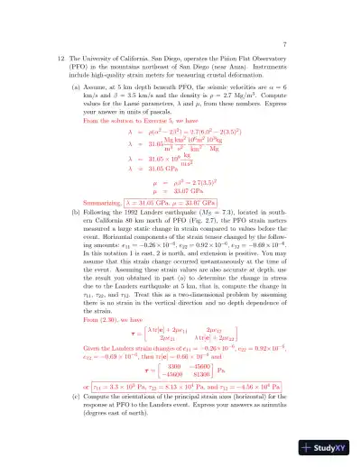 Solution Manual for Introduction to Seismology, 3rd Edition - Page 11 preview image