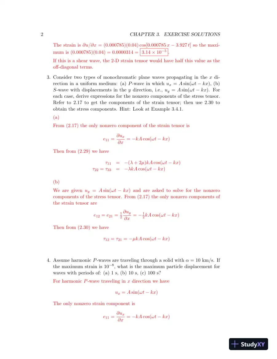 Solution Manual for Introduction to Seismology, 3rd Edition, page 16
