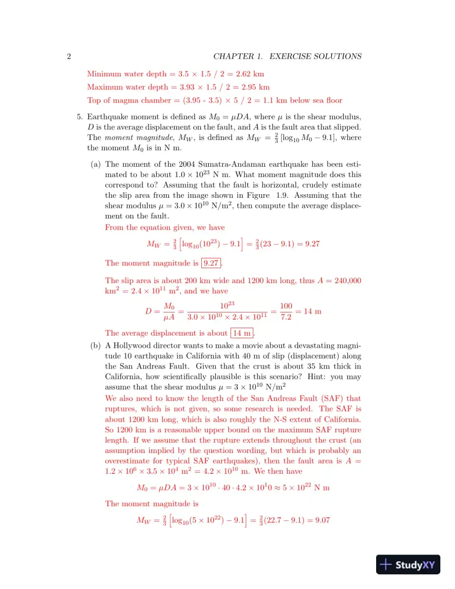 Solution Manual for Introduction to Seismology, 3rd Edition, page 3