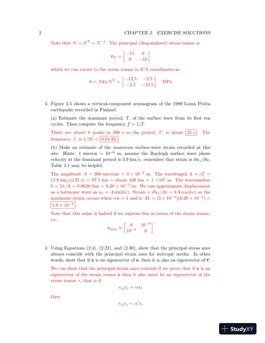 Solution Manual for Introduction to Seismology, 3rd Edition, page 6