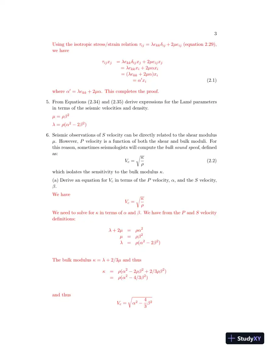 Solution Manual for Introduction to Seismology, 3rd Edition, page 7
