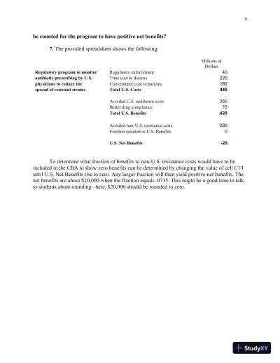 Solution Manual for Cost-Benefit Analysis: Concepts and Practice , 5th Edition - Page 10 preview image