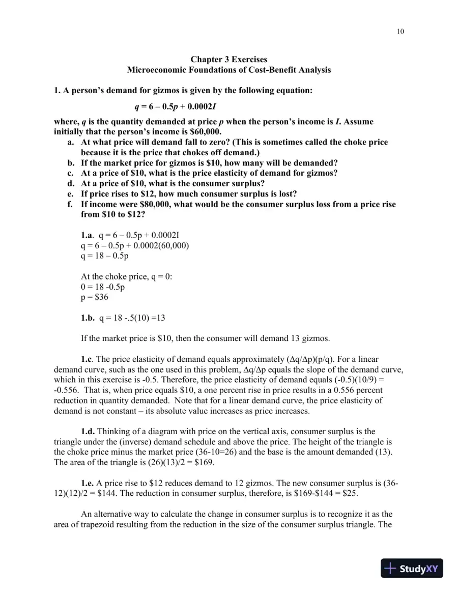 Solution Manual for Cost-Benefit Analysis: Concepts and Practice , 5th Edition, page 11
