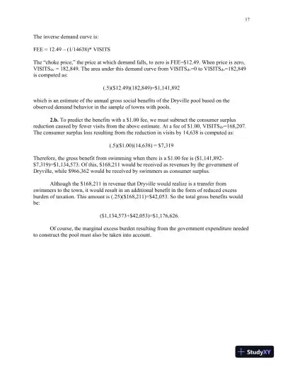 Solution Manual for Cost-Benefit Analysis: Concepts and Practice , 5th Edition - Page 18 preview image