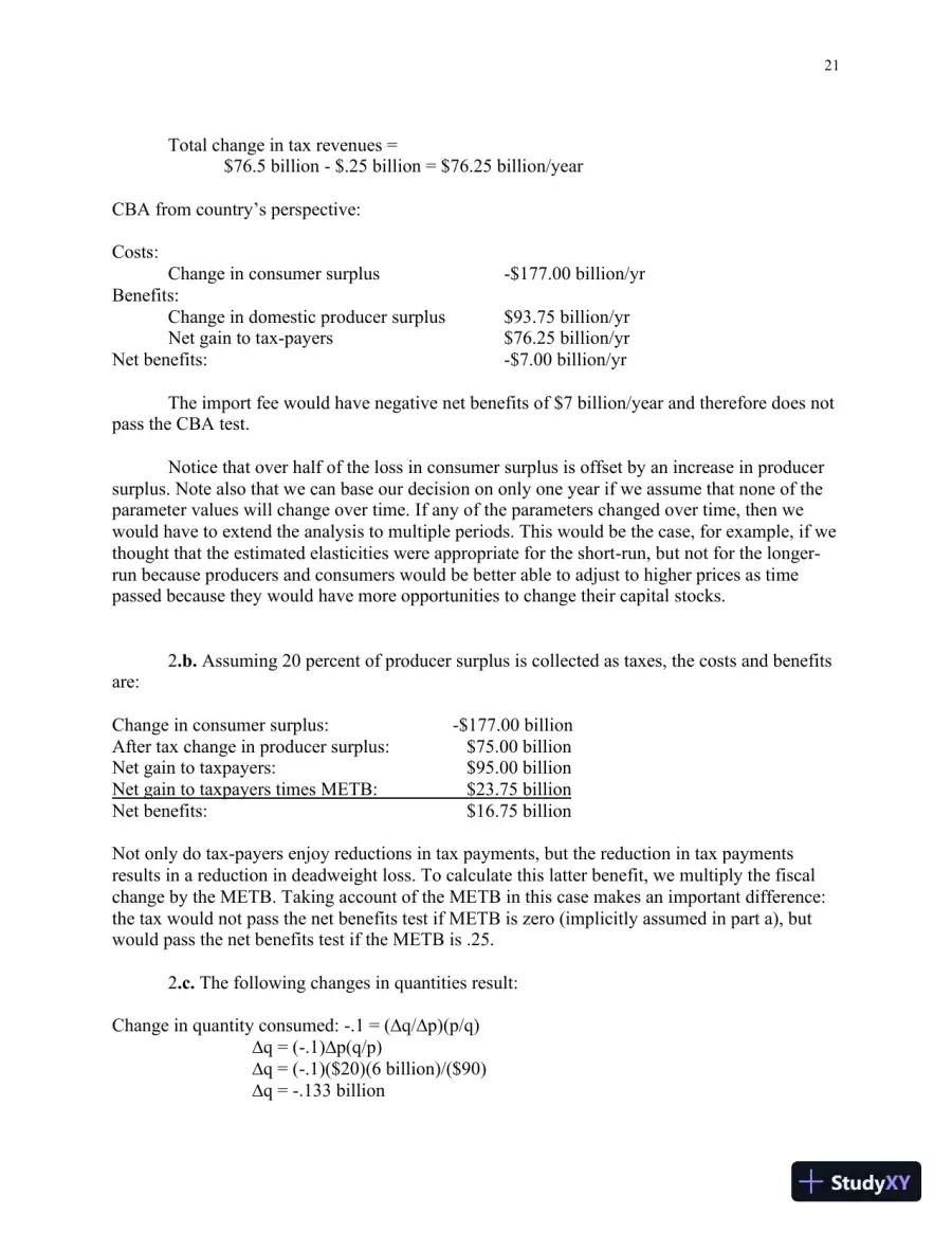 Solution Manual for Cost-Benefit Analysis: Concepts and Practice , 5th Edition, page 22