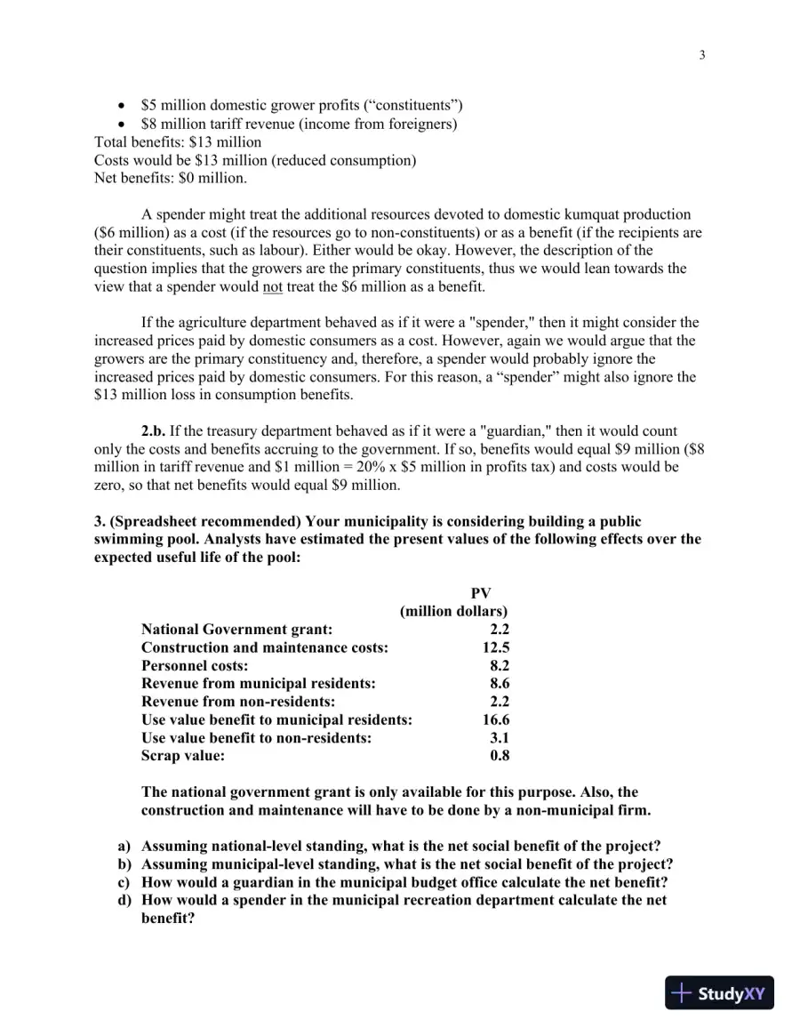 Solution Manual for Cost-Benefit Analysis: Concepts and Practice , 5th Edition, page 4