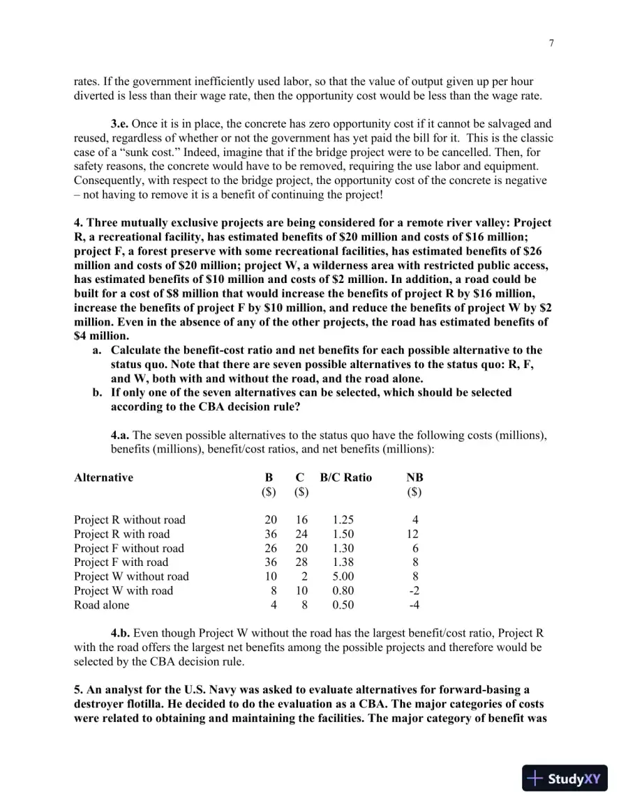 Solution Manual for Cost-Benefit Analysis: Concepts and Practice , 5th Edition, page 8