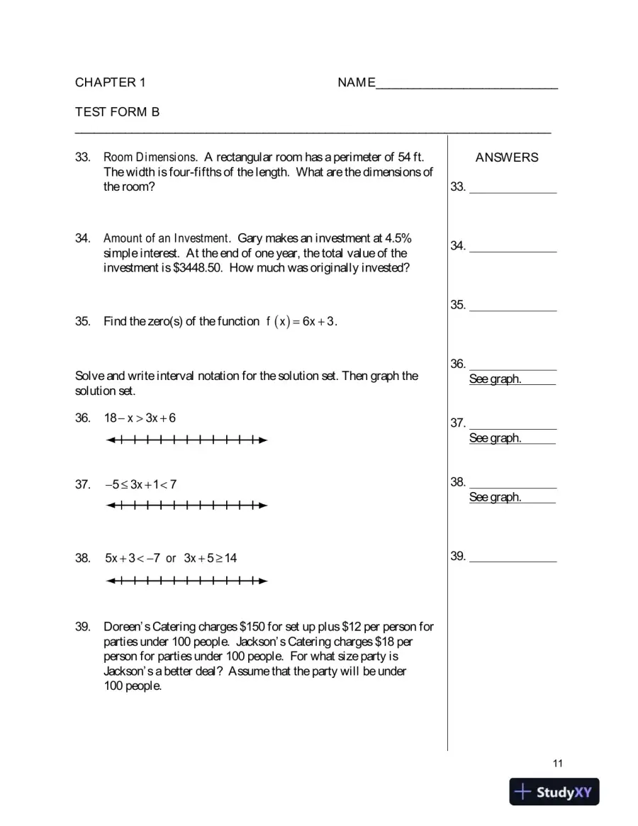 Test Bank for College Algebra, 5th Edition, page 15
