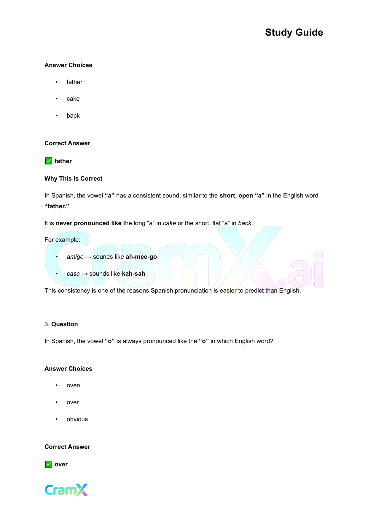 Spanish I - Spelling and Pronunciation - Page 2 preview image