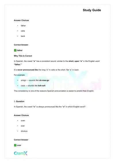 Spanish I - Spelling and Pronunciation - Page 2 preview image