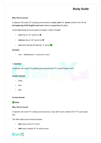 Spanish I - Spelling and Pronunciation - Page 3 preview image