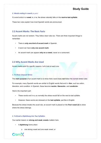 Spanish I - Spelling and Pronunciation - Page 6 preview image