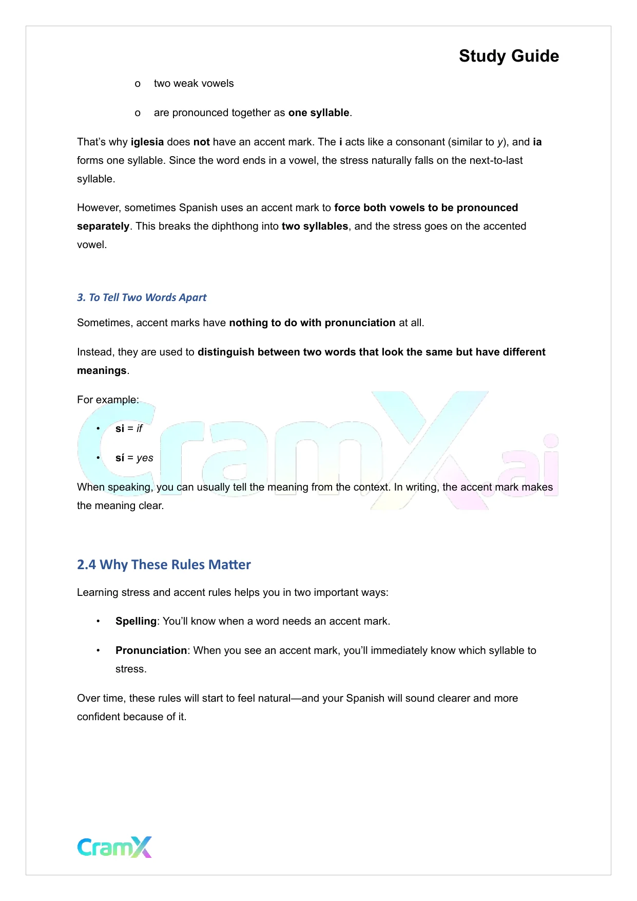 Spanish I - Spelling and Pronunciation - Page 7 preview image