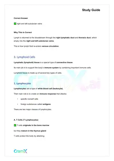 Anatomy and Physiology - The Lymphatic System - Page 7 preview image