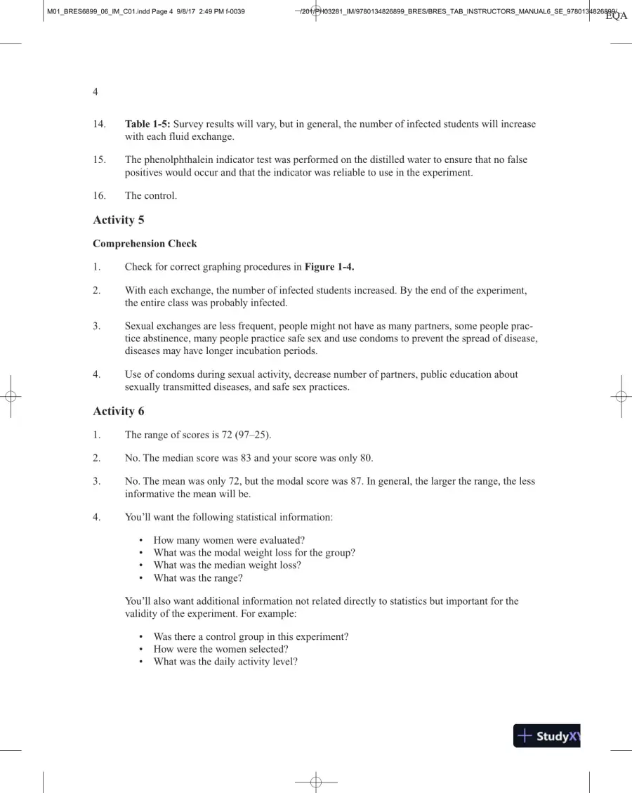 Thinking About Biology: An Introductory Lab Manual, 6th Edition Solution Manual, page 12