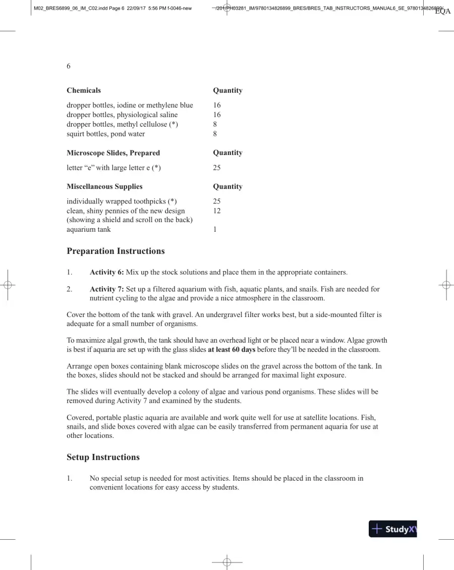 Thinking About Biology: An Introductory Lab Manual, 6th Edition Solution Manual, page 14