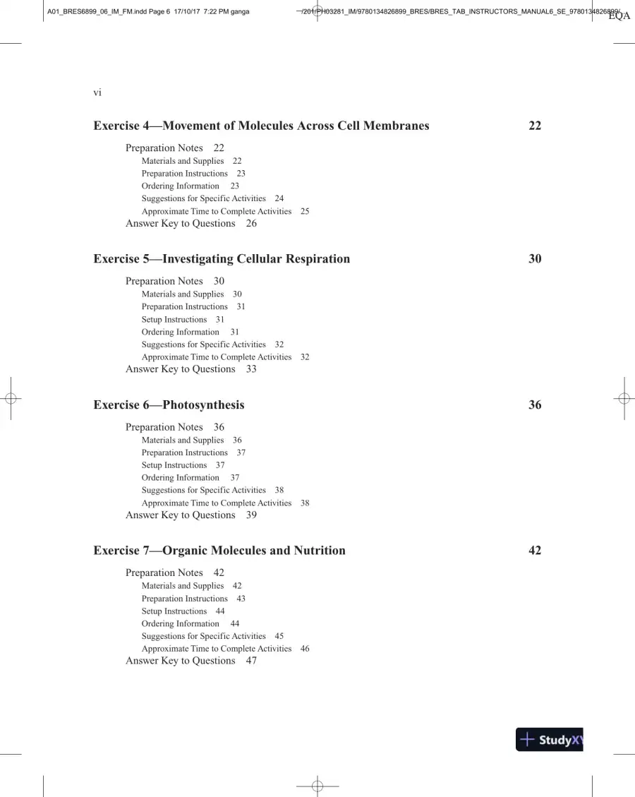 Thinking About Biology: An Introductory Lab Manual, 6th Edition Solution Manual, page 4