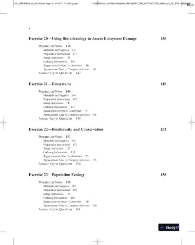 Thinking About Biology: An Introductory Lab Manual, 6th Edition Solution Manual - Page 8 preview image