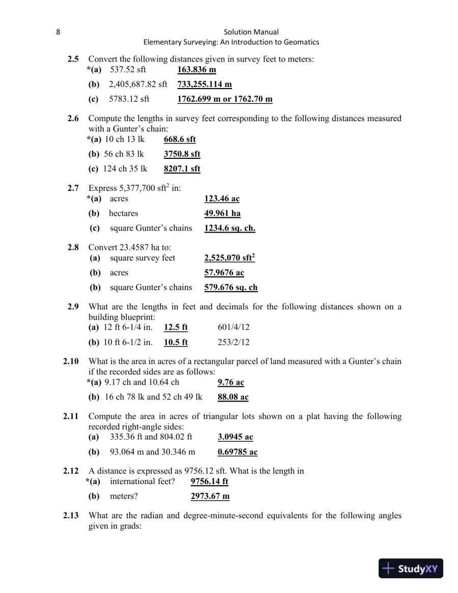 Elementary Surveying: An Introduction to Geomatics, 15th Edition Solution Manual, page 11