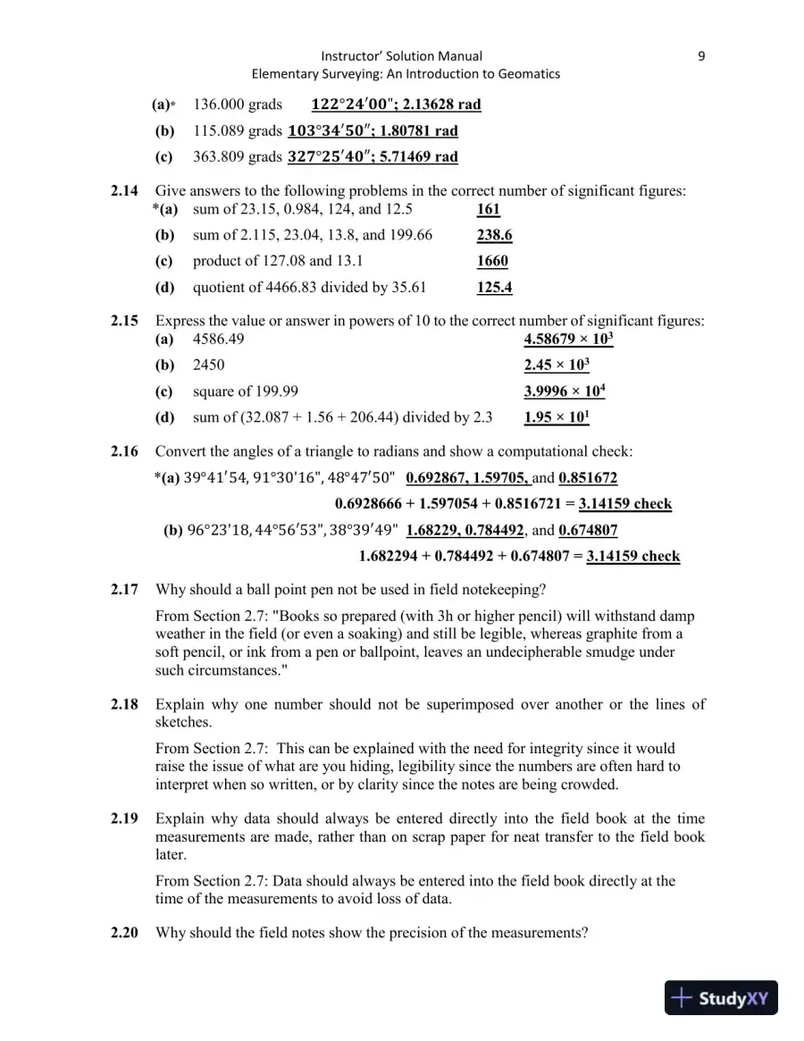 Elementary Surveying: An Introduction to Geomatics, 15th Edition Solution Manual, page 12