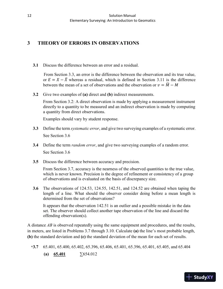 Elementary Surveying: An Introduction to Geomatics, 15th Edition Solution Manual, page 15