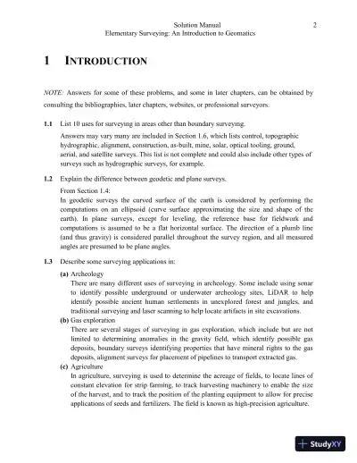 Elementary Surveying: An Introduction to Geomatics, 15th Edition Solution Manual - Page 4 preview image
