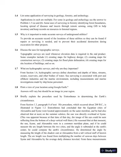 Elementary Surveying: An Introduction to Geomatics, 15th Edition Solution Manual - Page 5 preview image